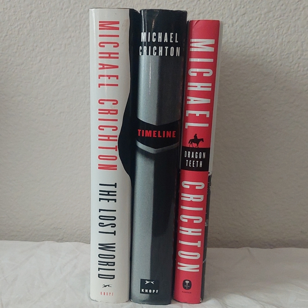 Michael Crichton Book Bundle: The Lost World, Dragon Teeth & Timeline